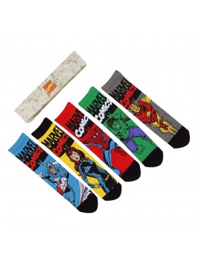 Cinq chaussettes Avengers avec personnages Marvel