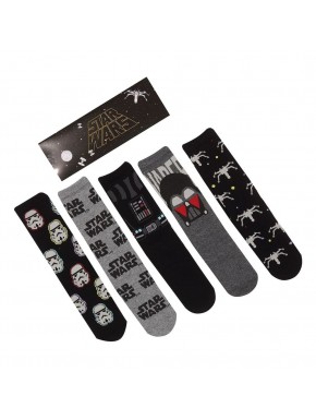 Chaussettes Star Wars Côté Obscur, 5 paires, S-M