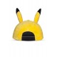 Casquette snapback jaune de Pikachu avec oreilles et visage souriant