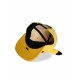 Casquette snapback jaune de Pikachu avec oreilles et visage souriant