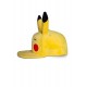 Casquette snapback jaune de Pikachu avec oreilles et visage souriant