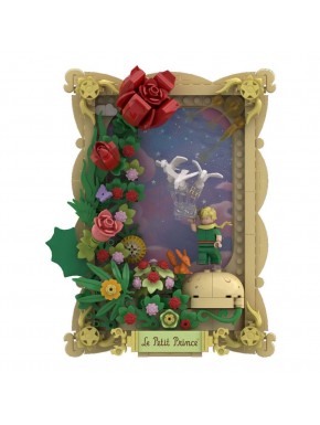 Kit de construction Le Petit Prince Rose 23 cm avec figurine et fleurs.