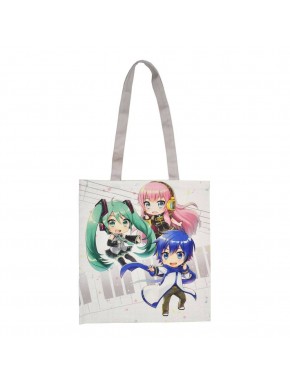 Bolsa de algodón con personajes chibi de Hatsune Miku