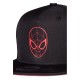 Boné Snapback Spider-Man preto com design frontal
