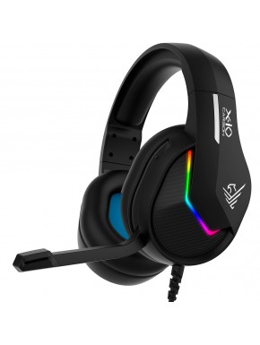 Fones de ouvido gaming Phoenix X-IO preto com iluminação RGB