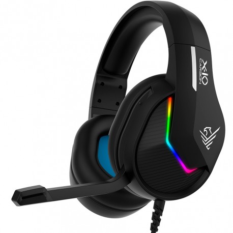 Fones de ouvido gaming Phoenix X-IO preto com iluminação RGB