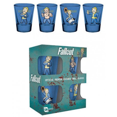 Set of 4 glasses shot glass Fallout Vault Boy