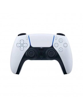 Controle branco PS5 DualSense com design moderno