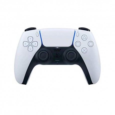 Controle branco PS5 DualSense com design moderno