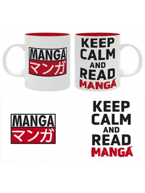 Taza de cerámica Keep Calm and Read Manga
