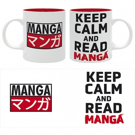 Taza de cerámica Keep Calm and Read Manga