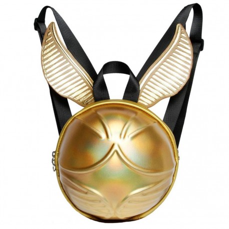 Mochila dourada Harry Potter em forma de Pomo de Ouro