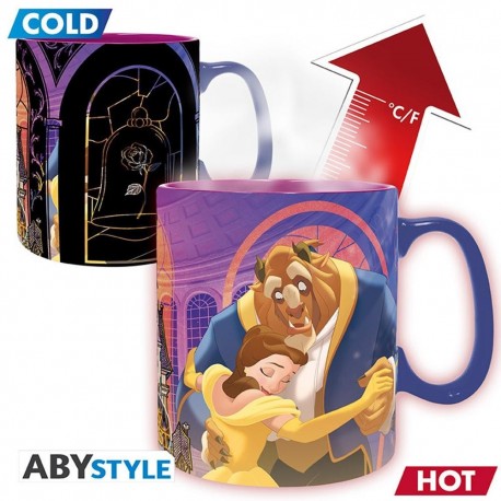 Tasse thermique Disney La Belle et la Bête avec changement de design