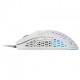 Mouse branco Mars Gaming MM55W com design Hive e RGB