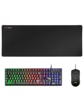 Kit de teclado e rato Mars Gaming MCPX com tapete