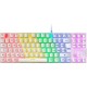 Teclado Sem Fio Mars Gaming MK80 Branco RGB