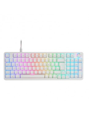 Teclado Mars Gaming MKPROWBES branco com iluminação RGB