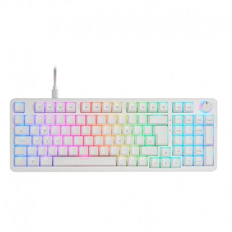 Teclado Mars Gaming MKPROWBES branco com iluminação RGB