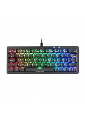 Teclado Mars Gaming MKMINIPRO RGB preto compacto