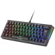 Teclado Mars Gaming MKMINIPRO RGB preto compacto