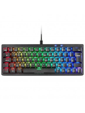 Teclado Mars Gaming MKMINIPROBES preto com iluminação RGB