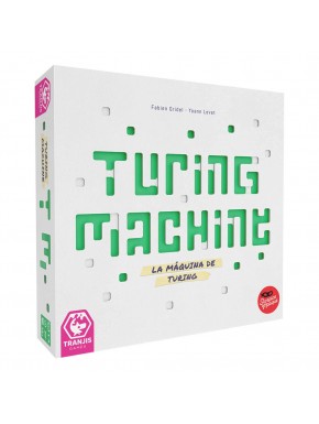 Boîte et composants du jeu de société Turing Machine