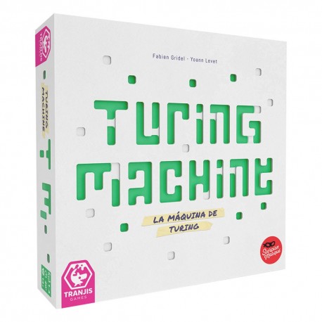 Boîte et composants du jeu de société Turing Machine