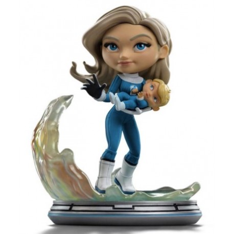 Minifigura Invisible Woman y Franklin de 15 cm de Iron Studios