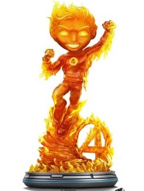 Minifigura Human Torch 21 cm de Iron Studios iluminada