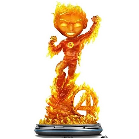 Minifigura Human Torch 21 cm de Iron Studios iluminada