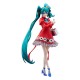 Estatua de PVC de Hatsune Miku en vestido rojo con coletas largas