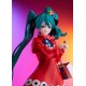 Estatua de PVC de Hatsune Miku en vestido rojo con coletas largas