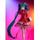 Estatua de PVC de Hatsune Miku en vestido rojo con coletas largas