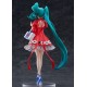 Estatua de PVC de Hatsune Miku en vestido rojo con coletas largas