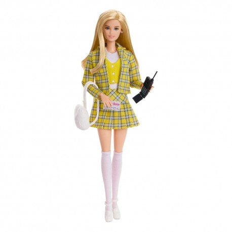 Poupée Barbie Cher avec tenue à carreaux jaunes