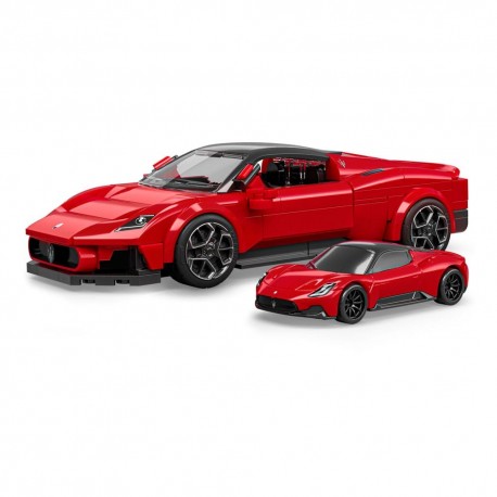 Kit construcción Maserati MC20 Hot Wheels rojo