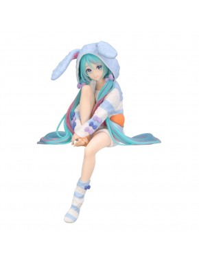 Estátua Hatsune Miku em pijama com orelhas de coelho, 14 cm