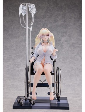 Estatua PVC de Stella en silla de ruedas con estilo hospitalario