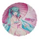 Parasol de papel Hatsune Miku con diseño rosa y bambú