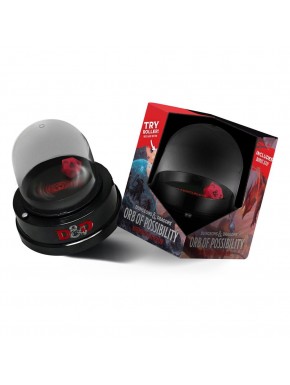 Orbe de posibilidad de Dungeons & Dragons con dado rojo