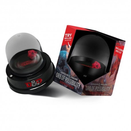 Orbe de posibilidad de Dungeons & Dragons con dado rojo