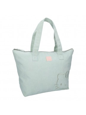 Bolso verde claro de Hello Kitty con bordado