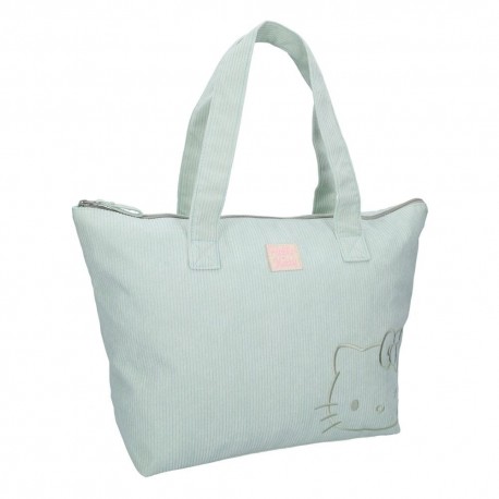 Bolso verde claro de Hello Kitty con bordado