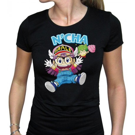 Camiseta Chica Arale y Gacchan Doctor Slump