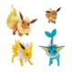 Set de figuras Pokémon Eevee y evoluciones Flareon, Jolteon, Vaporeon