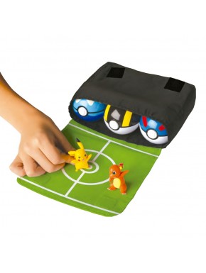 Bandolera Pokémon con arena de combate