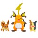 Pack de figuras Pokémon Raichu, Morpeko y Eevee