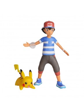 Figura de Ash y Pikachu de Pokémon con mecanismo articulado