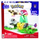 Set de construcción Pokémon con molino y figuras de Pikachu, Pidgey y Wooloo