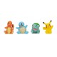 Pack 4 figuras Pokémon iniciales Kanto con Pikachu, 5 cm